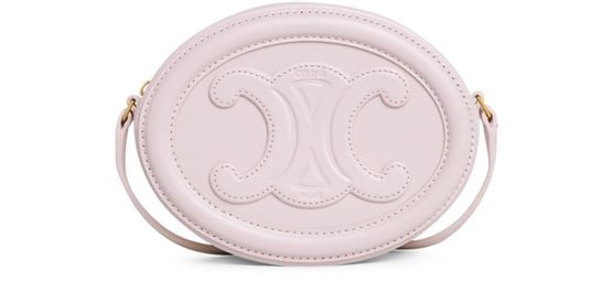 CROSSBODY OVAL PURSE CUIR TRIOMPHE IN SMOOTH CALFSKIN - TAN