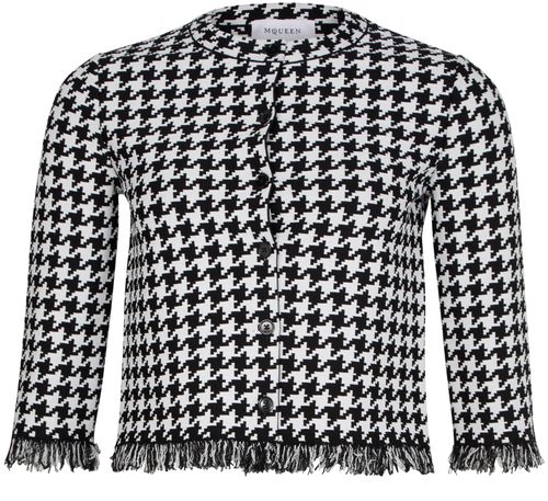 MCQUEEN Houndstooth pattern cardigan