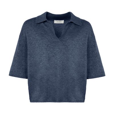 Lisa Yang Neela Short Sleeves Cashmere T-shirt In Blue