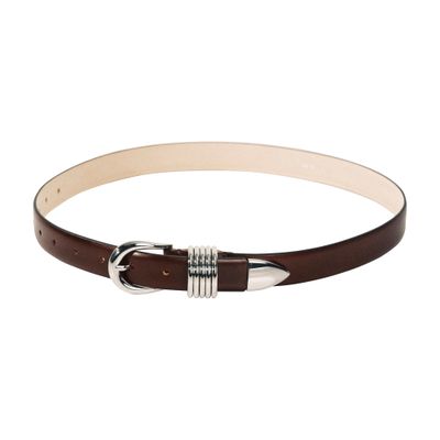 Dehanche Hollyhock Silver-finished Belt In Brown