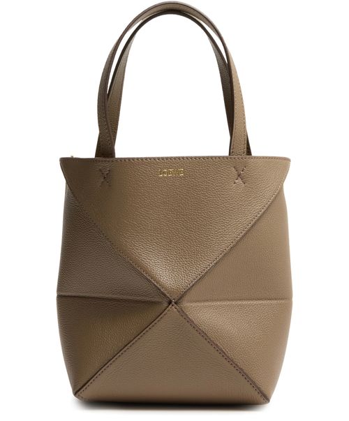 LOEWE Mini Puzzle Fold tote in soft grained calfskin