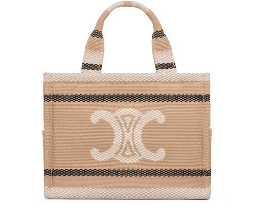 CELINE Small cabas Thais in striped textile with Triomphe