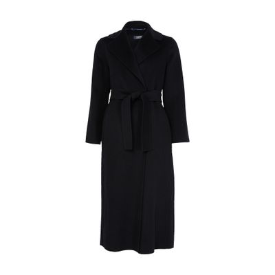 S Max Mara Paola Belted Coat In Black