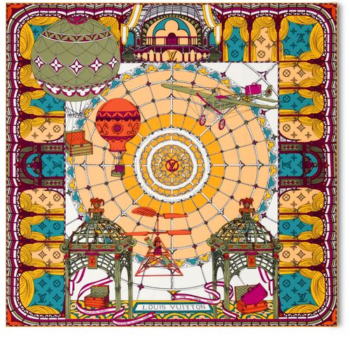 LOUIS VUITTON Carré Fly Away 90