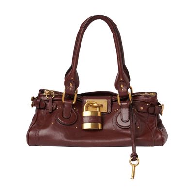 Chloé Paddington Shoulder Bag In Burgundy