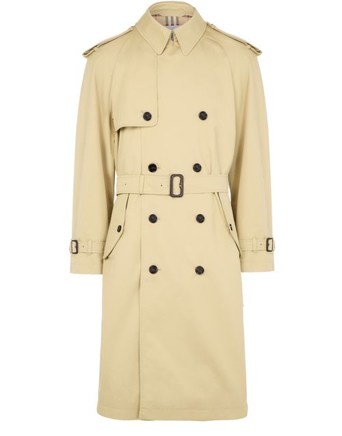 BURBERRY Long cotton blend trench coat