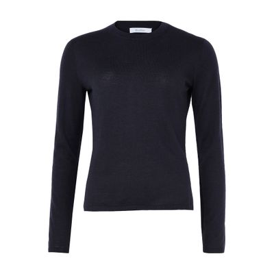 Max Mara Round Neck Sweater In Blue