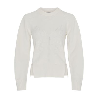 Alexander Mcqueen Corset Sweater In Off-white