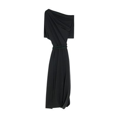 Lemaire Twisted Hem Dress In Black