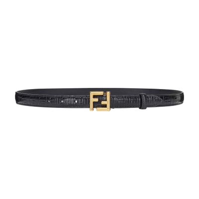 Shop Fendi Ff Belt In Noir