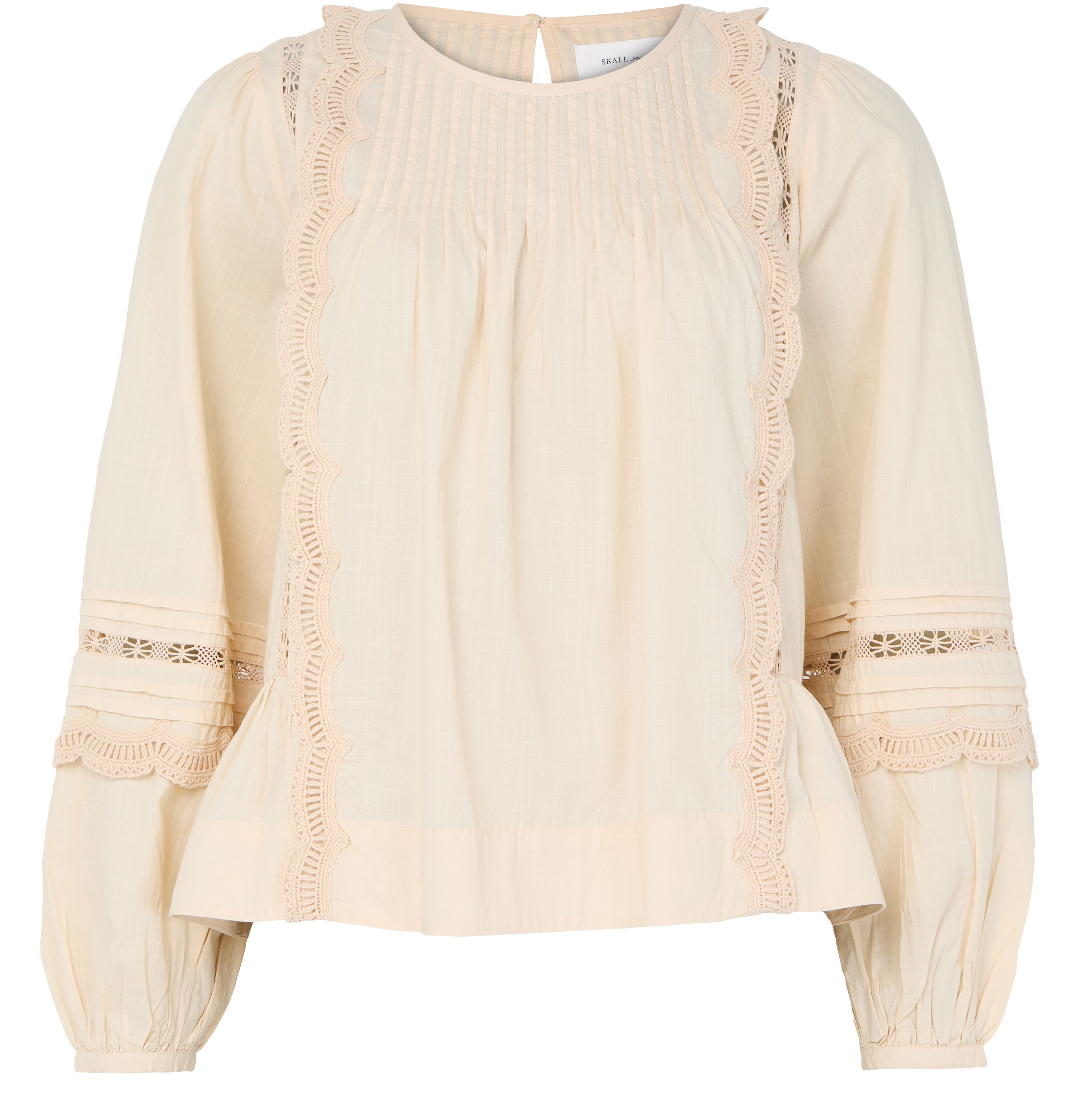 Leaf long-sleeved blouse