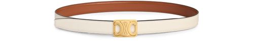 CELINE Medium reversible Framed Triomphe belt in taurillon and natural calfskin