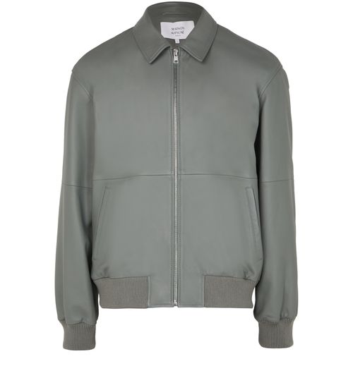 MAISON KITSUNE Lederblouson mit Reißverschluss