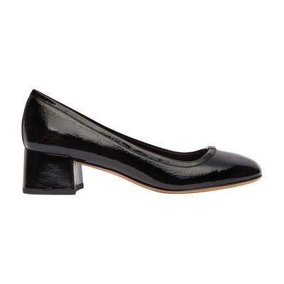 Chloé Marcie Embellished Patent-leather Pumps In Black