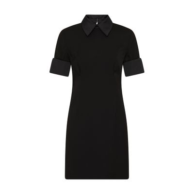 Sportmax Cipro Straight Hem Mini Shirt Dress In Black
