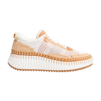 Chloé Nama Leather Sneaker In Metallic