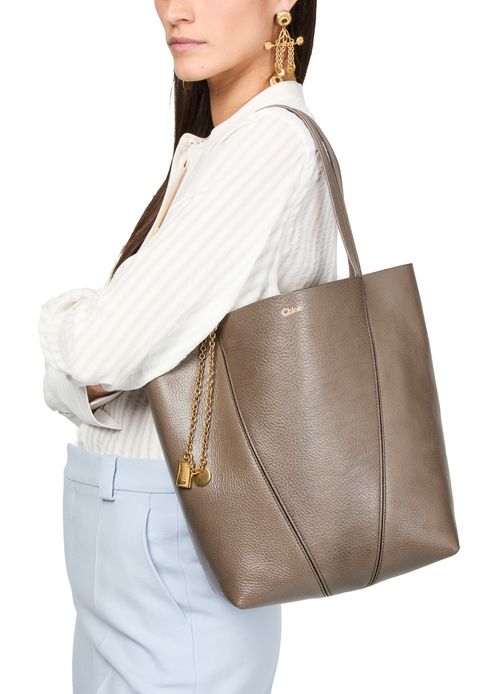 CHLOE Sac cabas Chloe Spin en cuir grainé