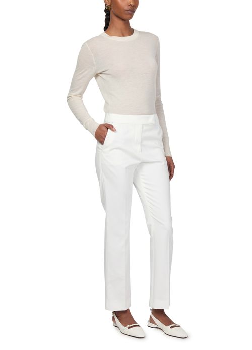 MAX MARA Zigarettenhose aus Baumwolle Okra