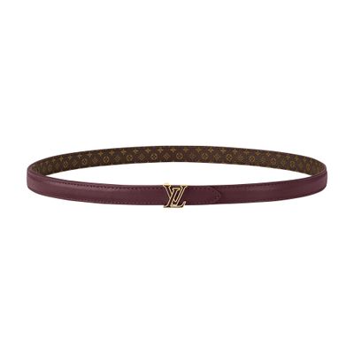 Louis Vuitton Mini Lv Enamel 15mm Reversible Belt In Brown