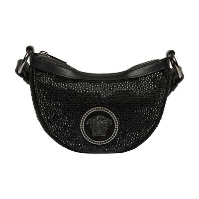 Versace Mini Shoulder Bag In Black Ruthenium