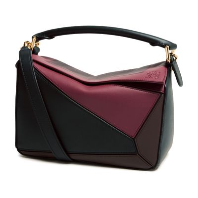 Loewe Small Puzzle Bag In Burgundy