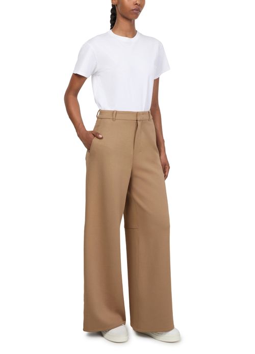 S MAX MARA Pantalon large Merlot
