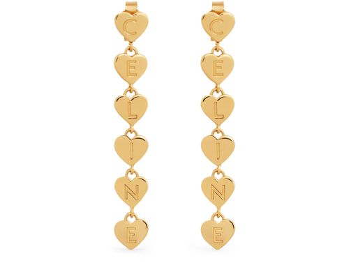 CELINE Cœur Celine in brass earrings with gold finish