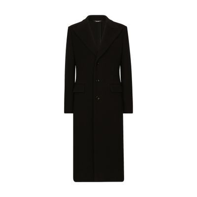 Single-Breasted Technical Wool Coat