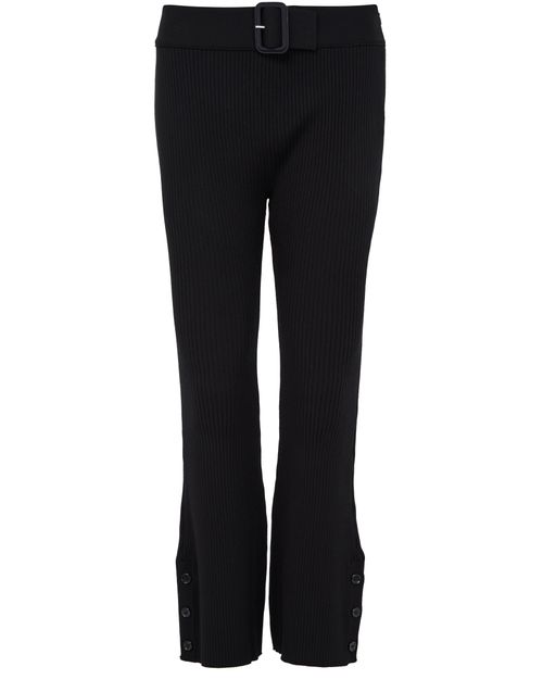 COURREGES Pantalon capri en maille côtelée