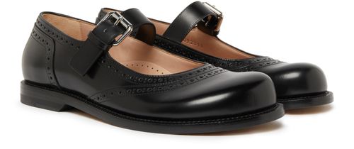 LOEWE Mary Jane Campo  in brushed calf leather slippers
