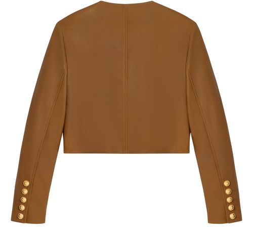 CELINE Jacke mit klarem kragen aus wildleder mit patina-finish