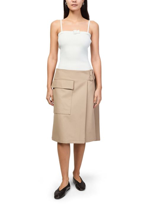 COURREGES Buckle rib knit top