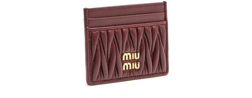 MIU MIU Kartenetui aus gestepptem Leder