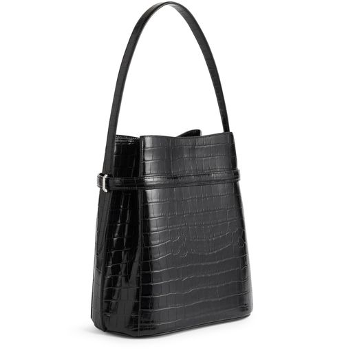 TOTEME Shoulder bag with crocodile-embossed belt strap
