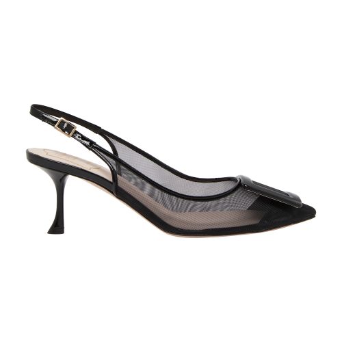 Roger Vivier Viv In The City Slingback Pumps In Noir