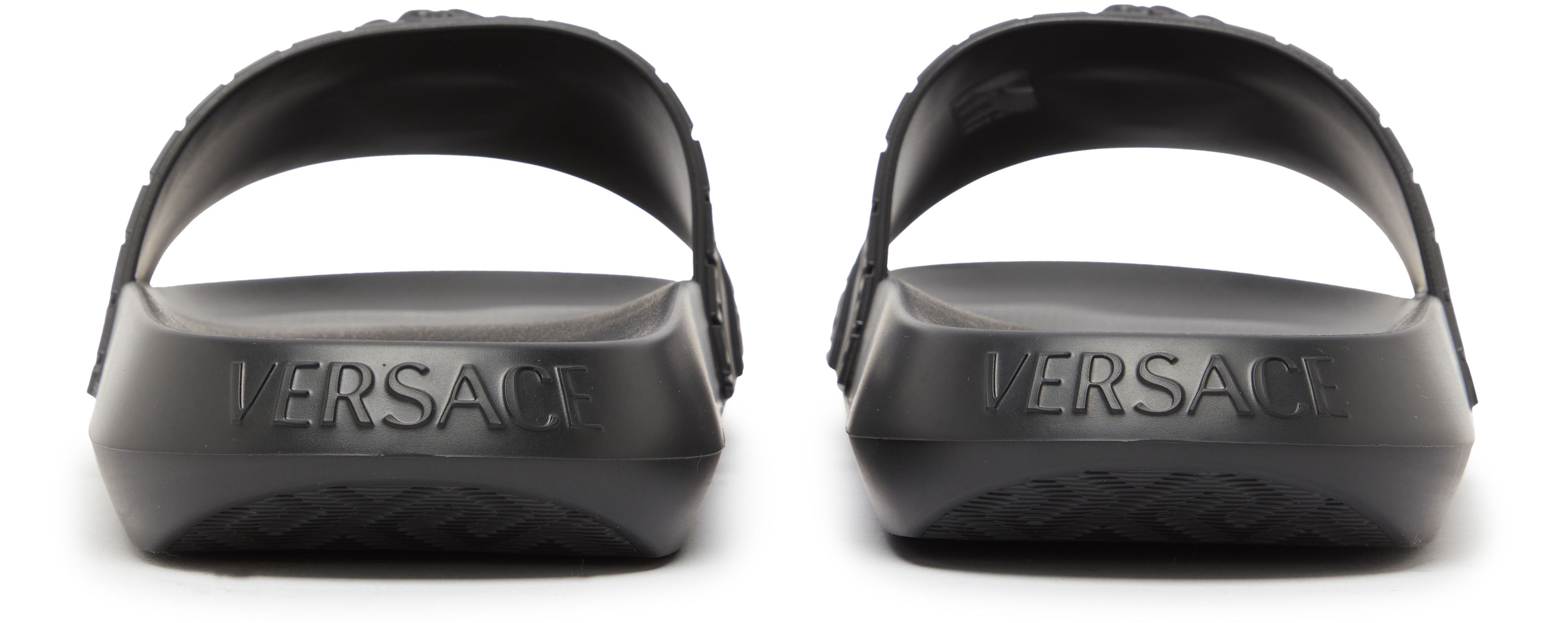 【関税込み】Versace ブラック Palazzo スライド Palazzo Slides Black | VERSACE US