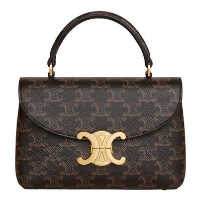 Women s Clara bag in Triomphe canvas and calfskin CELINE 24S