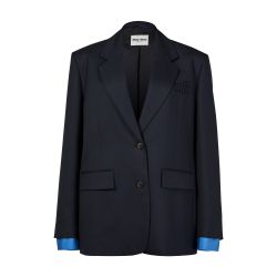 関税込【miumiu】Straight jacket with removable shirt trim Women's Straight jacket with removable shirt trim | MIU MIU