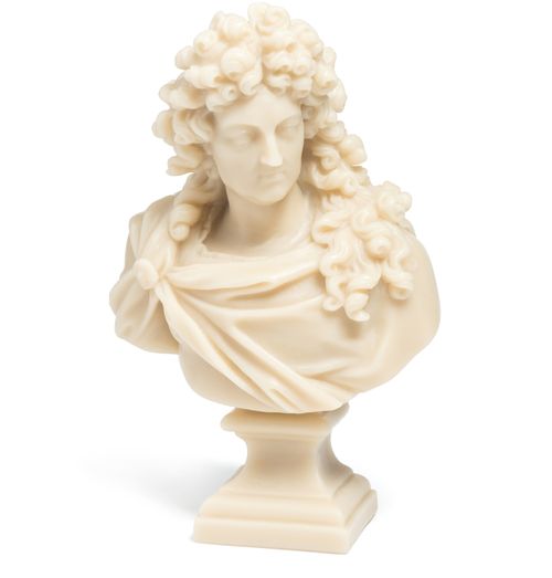 TRUDON wax bust Louis XIV-stone