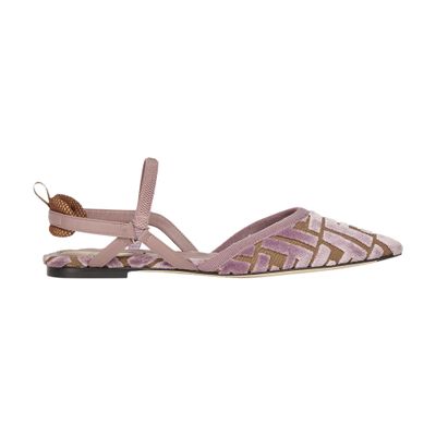 Fendi Pointed Flat Sandals In Pink