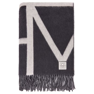 Totême - Monogram Brushed Wool Scarf - Accessories - Damen - Schwarzk - One Size - Bild 3
