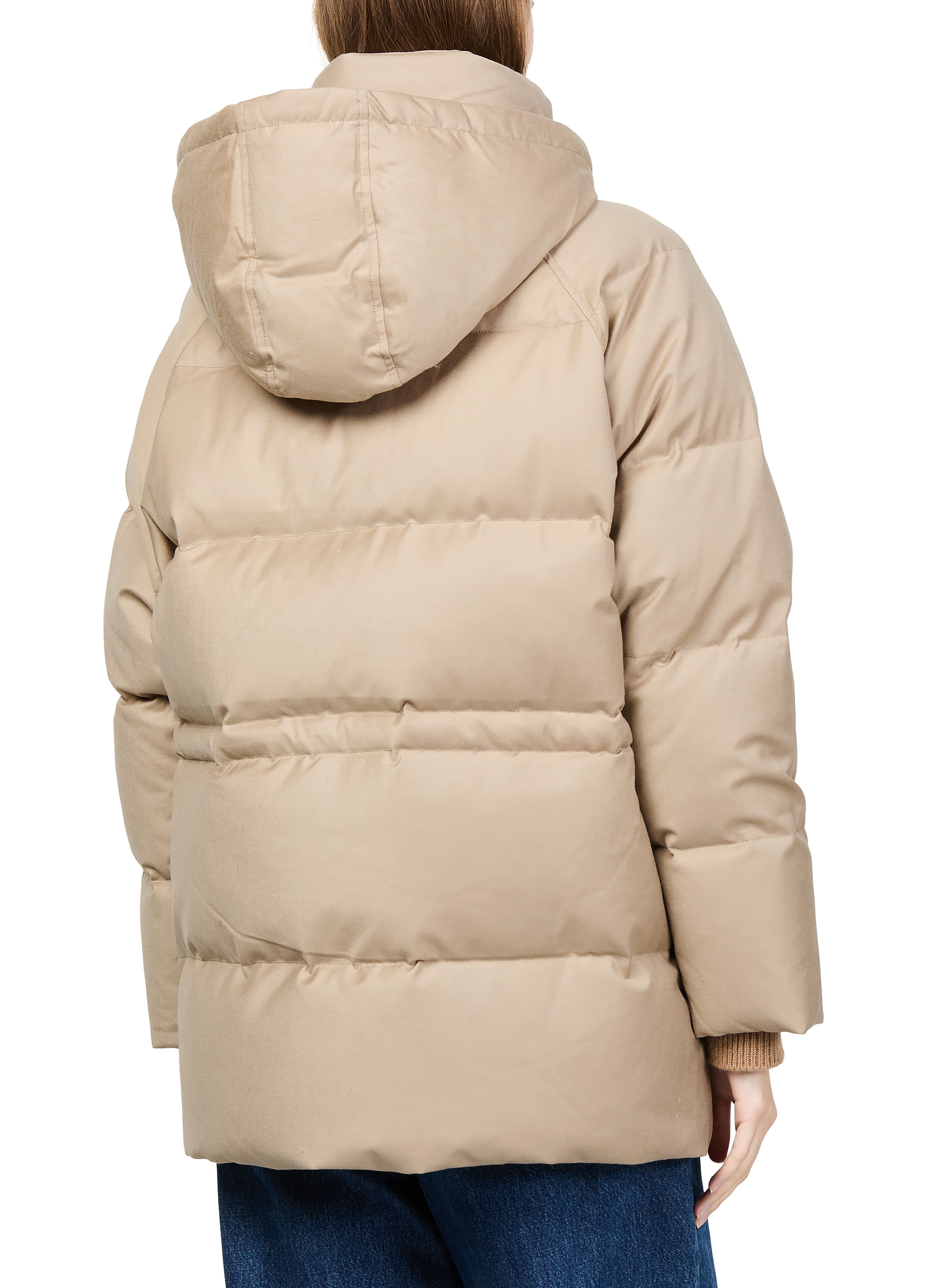 Puffer jacket with a fox fur collar thumbnail 6
