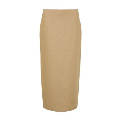 Max Mara Maxi Pencil Skirt In Brown