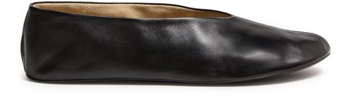 THE ROW Stella leather slippers
