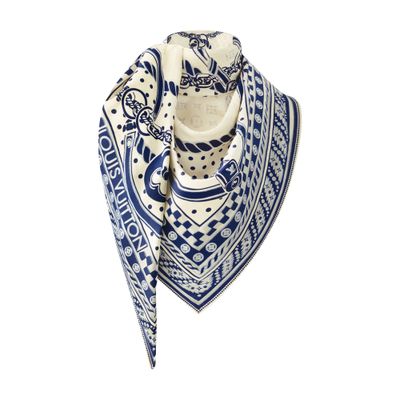 Louis Vuitton Ocean Bandana Shawl In Blue