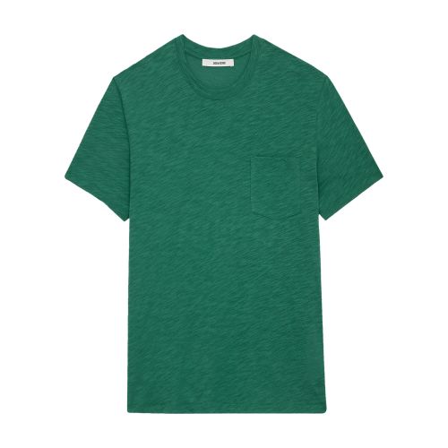 Zadig & Voltaire Mélange-effect Cotton T-shirt In Peppermint