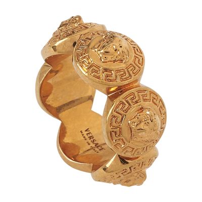 Versace Metal Ring In Tribute Gold