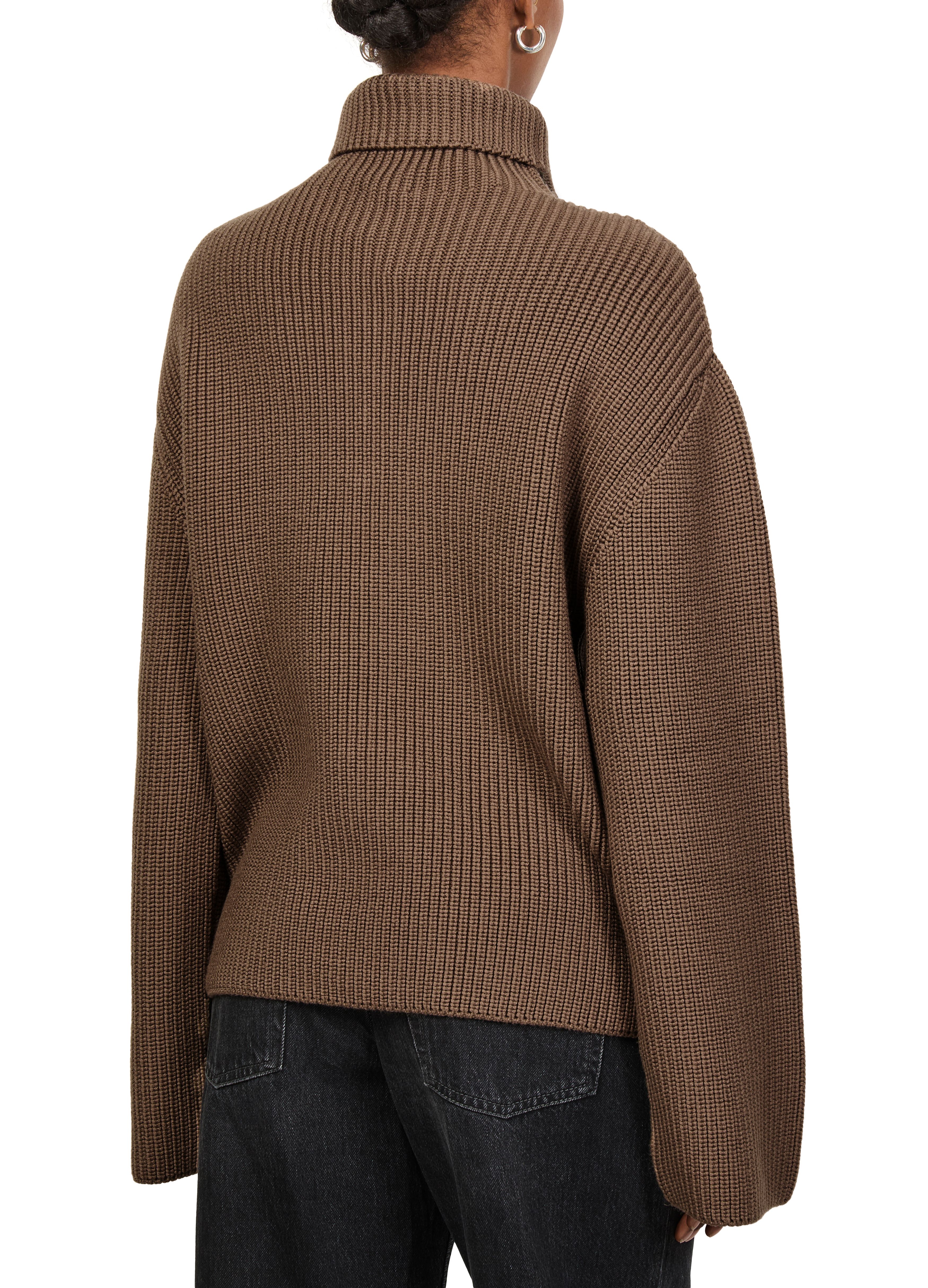 Ribbed wool trucker sweater thumbnail 5