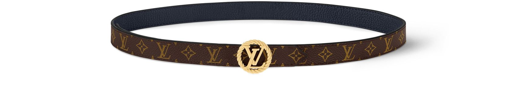 LOUIS VUITTON 엘르 브이 서클 나우티컬 20mm 리버서블 벨트