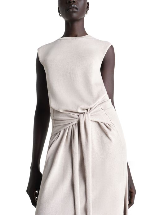 LEMAIRE Long-sleeved dress with tie